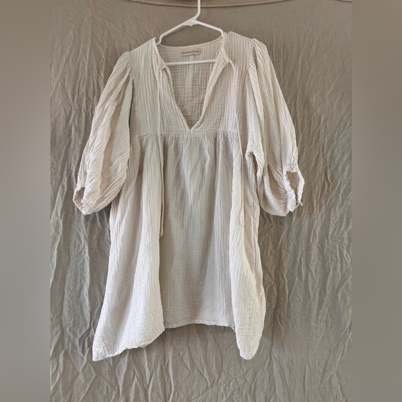 Kyra Mini Dress ~ White Gauze - Picture 2 of 6